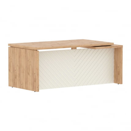 Стол руководителя левый Торр ЛУКС ТЛCТ 189 Л Дуб Бофорд Латте / Torr LUX TLCT L_0