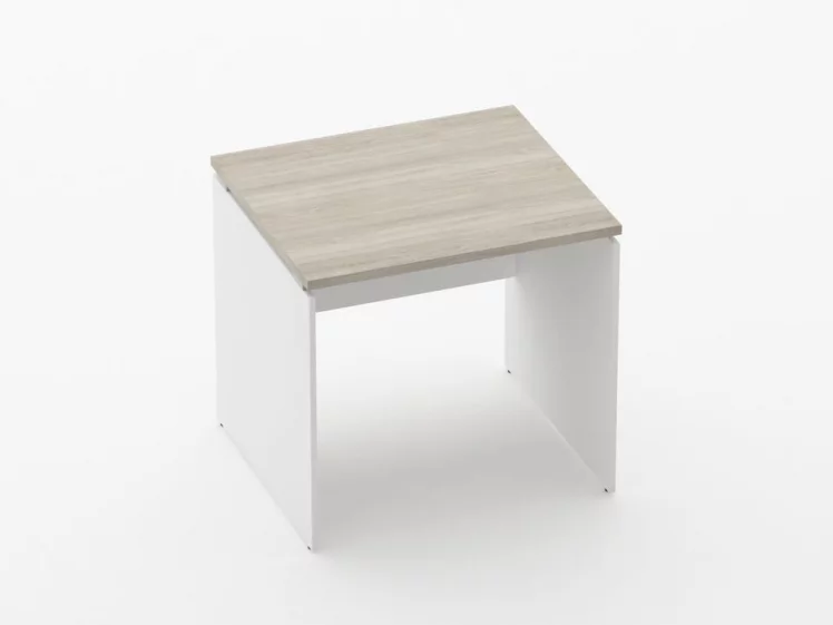 Стол прямой Дека ЛДСП каркас 75.07.08 Дуб Сантана светлый/Белый / Deka_0