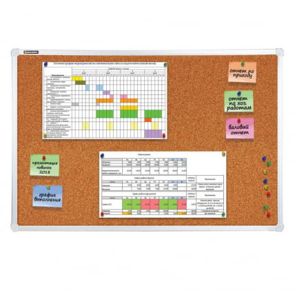 Доска пробковая для объявлений БРАУБЕРГ 60х90 см / BRAUBERG_1