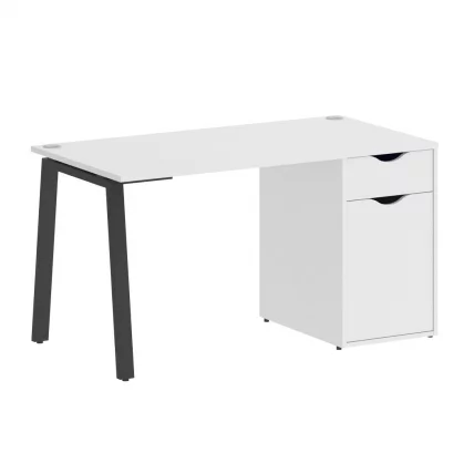 Стол письменный ХОМЕ ОФФИCЕ ВР.СП-3-138.1.А Белый Бриллиант/Антрацит металл / HOME OFFICE VR.SP-3-138.1.A_0
