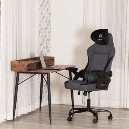 Кресло иВолф ткань, черный/серый / iWolf_17