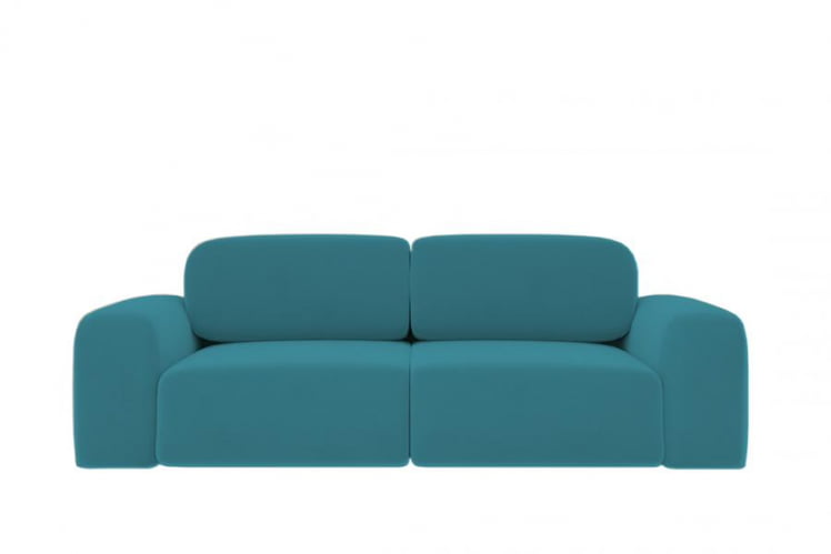 Диван прямой Сунне (Берхоусе) Цвет фасада: Азур велюр; Тип: Прямой; Материал фасада: Металл/Велюр / (Berhouse)_0