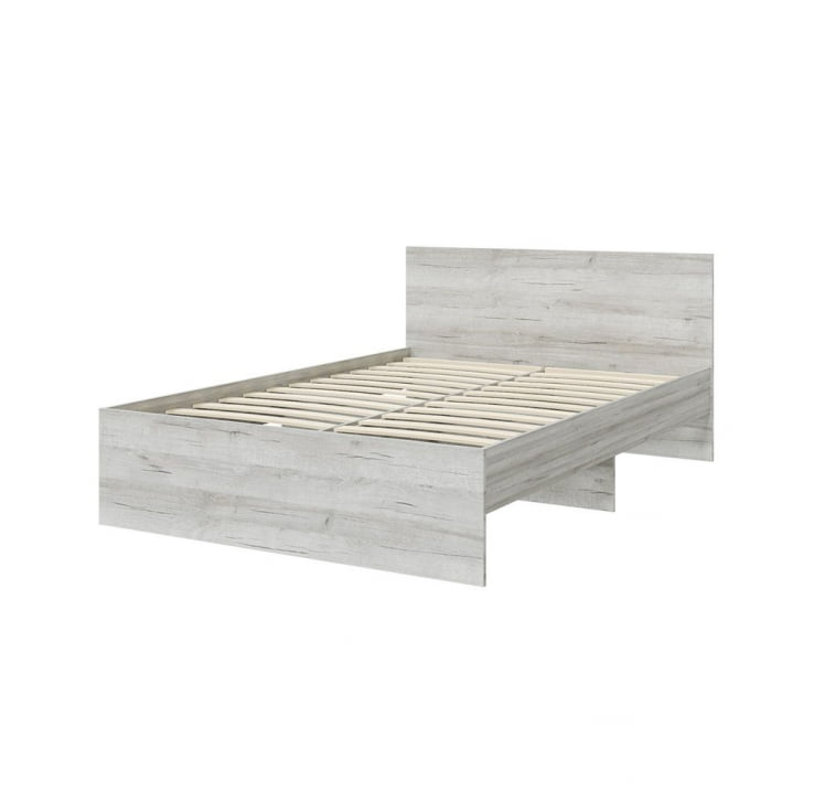 Кровать Лори 1600*2000 мм, с ортопедическим основанием и ящиками, дуб серый/белый_1