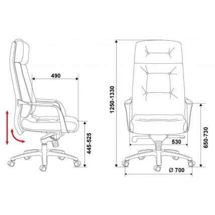 Кресло руководителя Бюрократ _ДЭО/БЛАCК / _DAO/BLACK_6