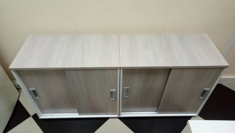 Тумба-купе Дека 9.02.08 Дуб Сантана светлый/Белый / Deka_10