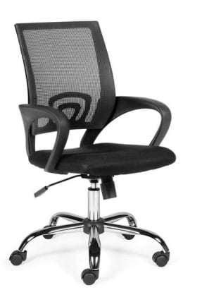 Кресло офисное Спринг 804-1 чроме Блаcк / chrome Black_0
