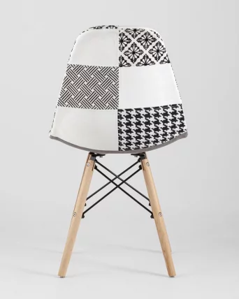 Стул Еамес ДСВ Пэчворк Черно-белый / Eames DSW_2