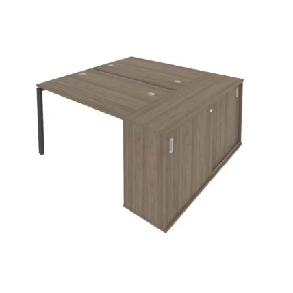 Рабочая станция с опорным шкафом-купе Метал Сйстем Б.РС-СШК-1.2 Вяз/Антрацит / Metal System_0