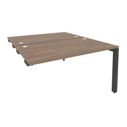 Стол-приставка двойной на П-образном м/к к опорным элем. ОНИКС О.МП-Д.СПР-3.8 Дуб Аризона/Антрацит / ONIX O.MP-D.SPR-3.8_0