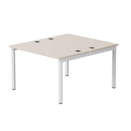 Бенч-система на 2 места на металлокаркасе, опоры 90 гр Еверпроф ЕВО 254С018 Кашемир Белый / Everprof EVO 254S018_0