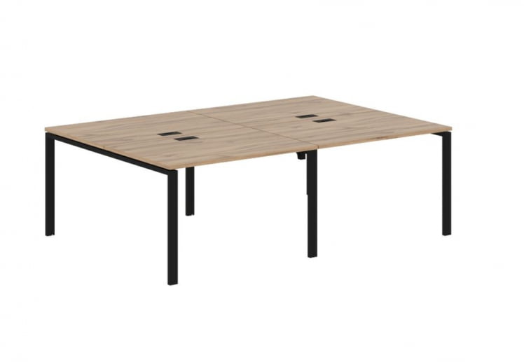 Бенч-система 4-местная ЕДИС ЕУВСТ 2316 Дуб Денвер светлый Черный / EDIS EUWST_0