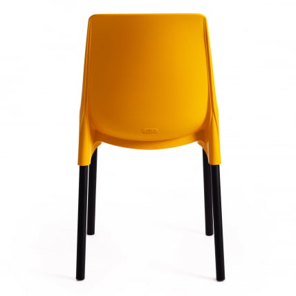 Стул ГЕНИУС (мод 75) металл/пластик, 46кс56кс84cм, желтый/черные ножки / GENIUS (mod 46x56x84cм,_3