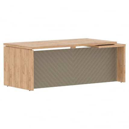 Стол руководителя левый Торр ЛУКС ТЛCТ 209 Л Дуб Бофорд Капучино / Torr LUX TLCT L_0