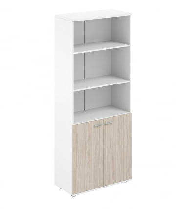 Шкаф высокий полуоткрытый Сигма СГ.831.ВХ.ОЛ Белый Дуб светлый / Sigma SG.831.WH.OL_0