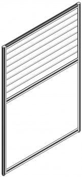 Перегородка со стеклом 1300 мм РАНД РП130СГ90 Бук Тиара / RAND RP130SG90_0