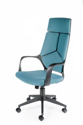 Кресло офисное ИК CКС0898Х Блаcк блуе / IQ CX0898H Black blue_1