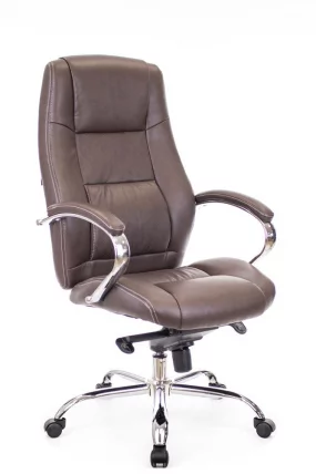 Кресло руководителя Крон М экокожа Коричневый / Kron M_0