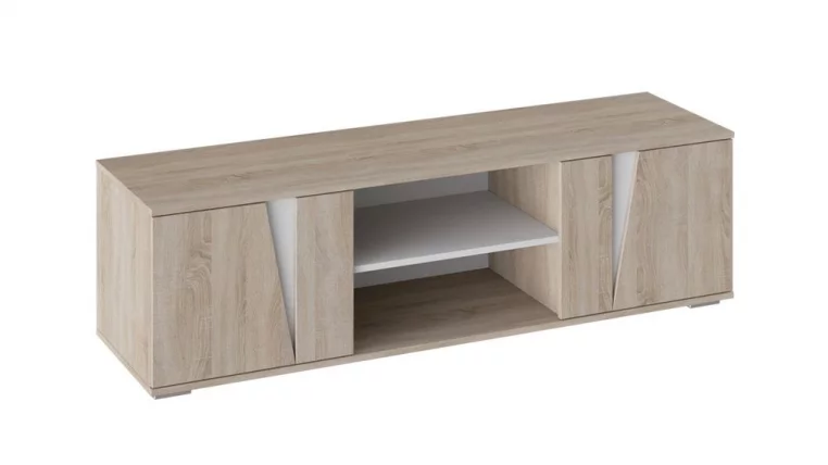 Тумба для ТВ Тип 4 Дуб сонома/Белый_0