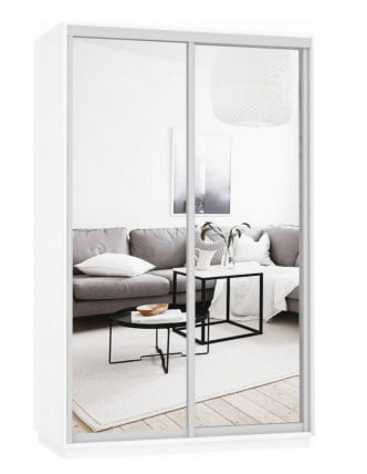 Шкаф-купе двухдверный Экспресс Дуо Экспенс 1400х2200х Белый снег / 1400х2200h_0