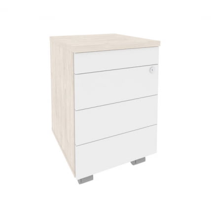 Тумба мобильная (ТИП-ОН) ОНИКС О.ТМ-3 ТИП Денвер Светлый/Белый / (TIP-ON) ONIX O.TM-3 TIP_0