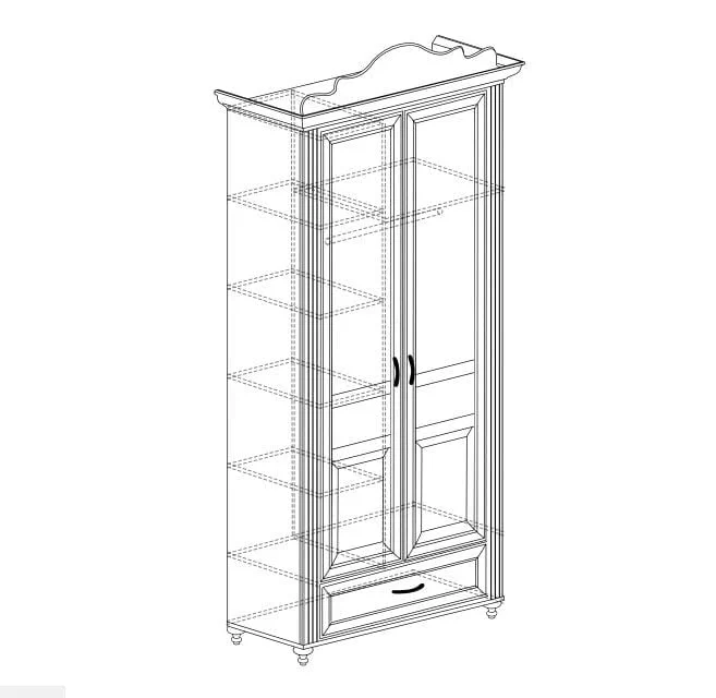 Шкаф 2-дверный АЛИСА 553_1