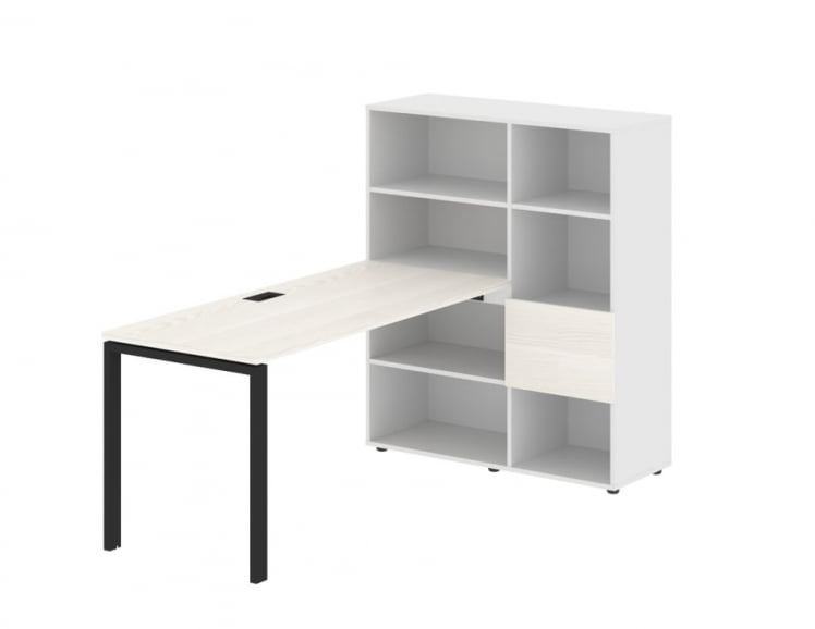 Рабочая станция ЕДИС ЕУРСТ 1115 Ясень Траун Черный Белый / EDIS EURST_0