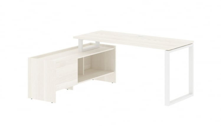 Стол с тумбой ЕДИС ЕКCТ 17614 Ясень Траун Белый / EDIS EQCT_0