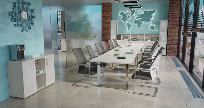 Стол журнальный на П-образном м/к ОНИКС ДИРЕCТ ЛУКС М-О.МП-СДЖ-1 Денвер светлый / ONIX DIRECT LUX M-O.MP-SJ-1_1