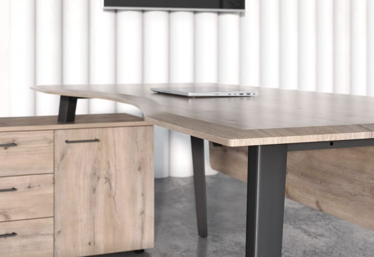 Кабинет руководителя ДЖАЙ №2 Дуб Каньон Антрацит / JAY_1