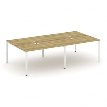 Рабочая станция двухсторонняя на 4 места CОНCЕПТ CН.ДРС-007 Дуб Винченцо Белый / CONCEPT CN.DRS-007_0