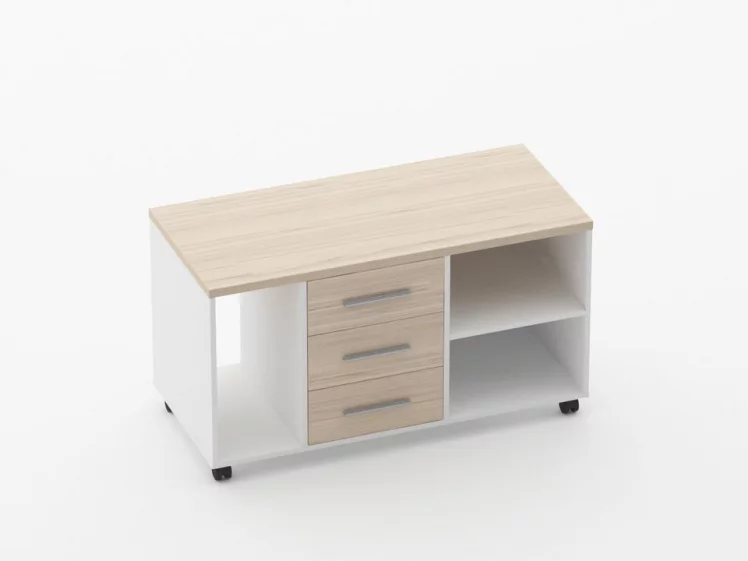 Тумба подкатная с нишей и полкой Дека 9.05.03Л Туя/Белый / Deka_0