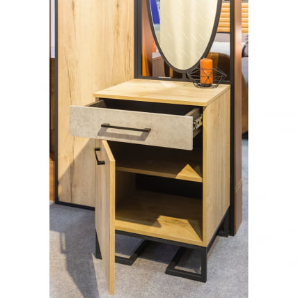 Тумба для обуви с ящиком Лофт (ТОЯ) Дуб натур/Бетон / Loft_8