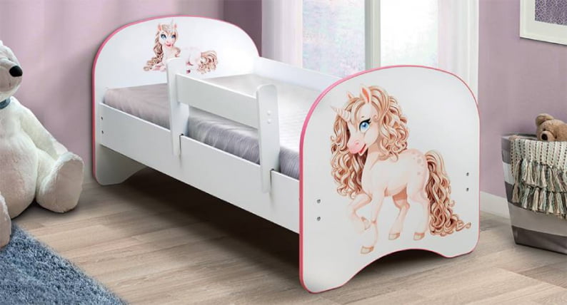 Кровать детская с фотопечатью без ящика 700*1400 Единорог_0