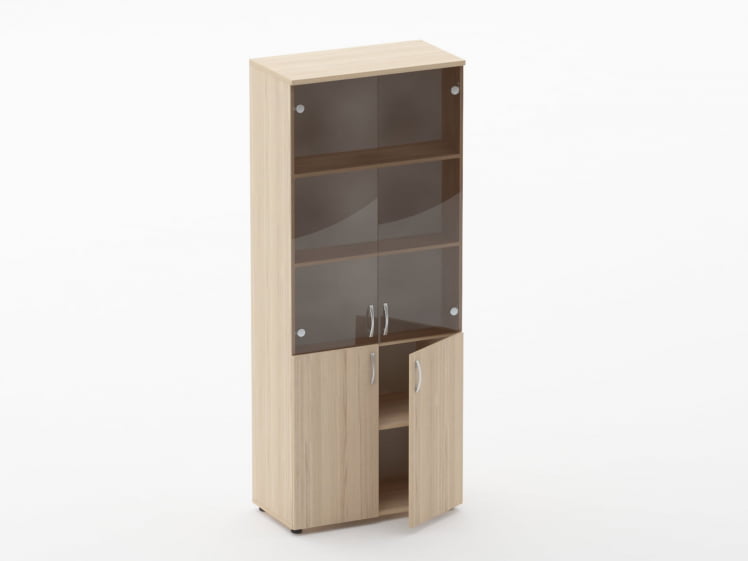 Шкаф высокий со стеклом Глассй 6.19.151 Венге / Glassy_1