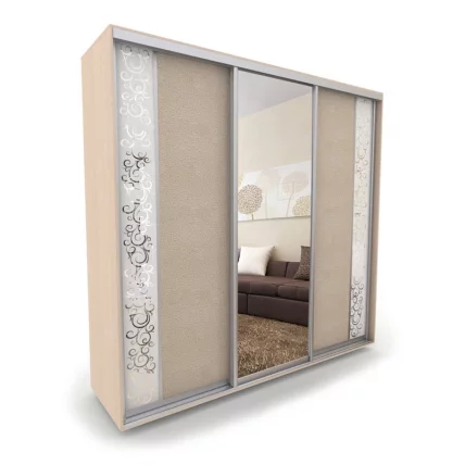 Шкаф-купе 3-х дверный Акцент-Вера КС 2100х600 Дуб молочный_0