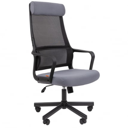 Кресло руководителя Чаирман 590 ткань/сетка Серый / Chairman_0