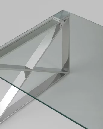 Журнальный стол КРОСС 120кс60 Серебро / 120x60_3