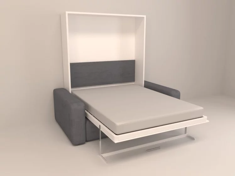 Диван-кровать трансформер Смарт 1 с пуфом К 1600 Ясень шимо темный_3