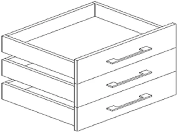 Блок ящиков тумбы стационарной ЙАЛТА ЛТ-ЙК Вяз Благородный / YALTA LT-YK_1