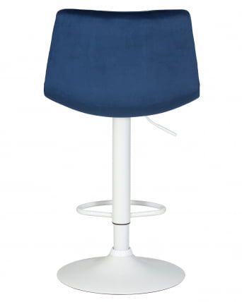 Стул барный ДОБРИН ТАИЛОР ВХИТЕ Синий велюр МДЖ9-117 / DOBRIN TAILOR WHITE MJ9-117_4