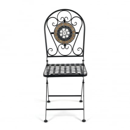 Стул Сеcрет де Маисон ВИCЕНЗА (мод. ПЛ08-7451РВ) металл, 36*35*91 см, черный /плитка калейдоскоп / Secret de Maison VICENZA (mod. PL08-7451RV)_1