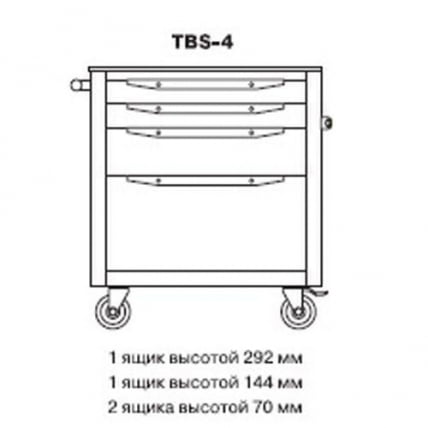 Тележка инструментальная ТБС-4 оранжевый / TBS-4_2