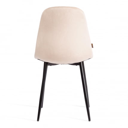 Стул БРЕЕЗЕ (мод. ДЖСC-58) Велюр/металл , 44 х 53 х 86 см, cреамй (кремовый) ХЛР 5 / черный / BREEZE (mod. JSC-58) creamy HLR_3