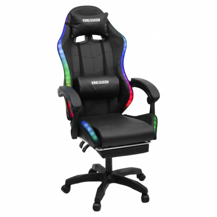 Кресло 1209 КИНГКУЕЕН, цвет черный с подсветкой, 1209-блаcк-масс-лед / KINGQUEEN, 1209-black-mass-led_0