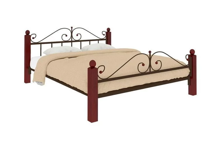 Кровать Диана Лукс плус 1400х1900 Коричневая / Lux plus_0