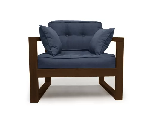 Диван одноместный ДЕмоку Д-1 небесно-голубой_темный дуб / DEmoku_0