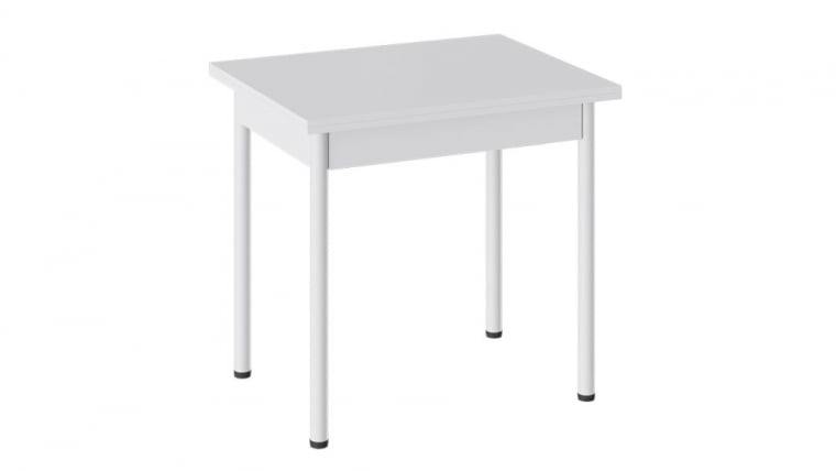 Стол обеденный Родос Тип 2 с опорой д40 Белый муар, Белый / d40_0