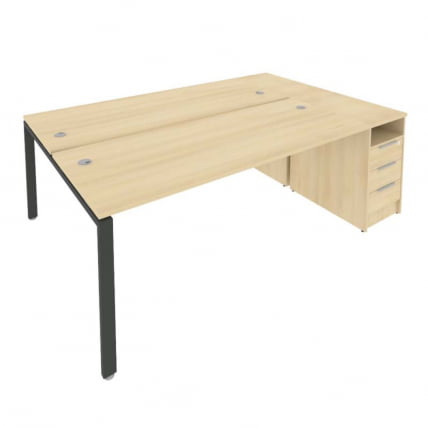 Рабочая станция с опорной тумбой Метал СйстемБ.РС-СТП-2.5 Акация/Антрацит / Metal SystemБ.РС-СТП-2.5_0