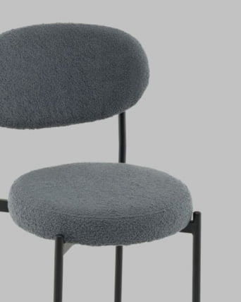 Стул полубарный Бриф ДД ПБ букле темно-серый / DD_5