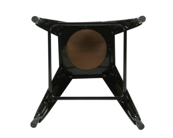 Стул барный ТОЛИКС черный глянцевый + темное дерево КД / TOLIX KD_9